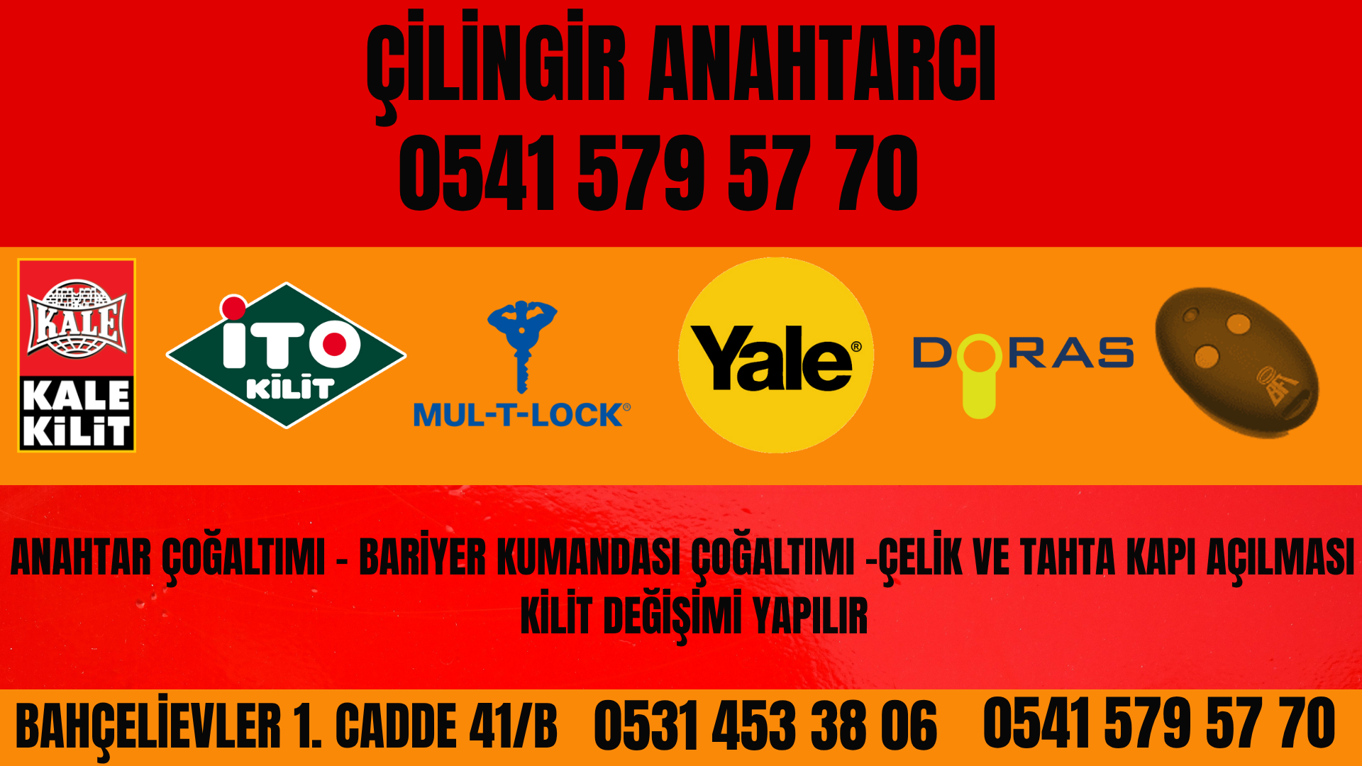 Kavaklı mahallesi çilingir 0541 579 57 70